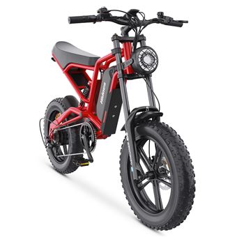 Bicicleta Elétrica Hidoes HD-B6 | Motor 1200W | Bateria 48V15.6AH | Rodas de 20" | Travão de Disco Hidráulico | Vermelho - 1