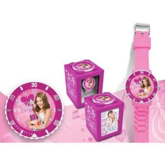 Conjunto 4 em 1 Relógio, Despertador, Mealheiro e Moldura Disney Violetta - 1