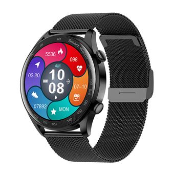 Smartwatch Chronus | Frequência Cardíaca | Pressão | Contador de Passos | Bluetooth | Preto - 1