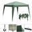 Tenda Dobrável para Exterior Outsunny | Verde Escuro – Aço e Oxford - 3 x 3m_1