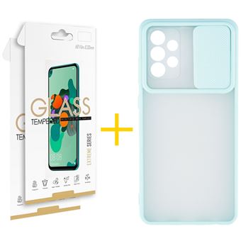 Conjunto 2 x Película de Vidro + Capa para Samsung A72 5G | Gel Proteção Câmara - Verde Água - 1