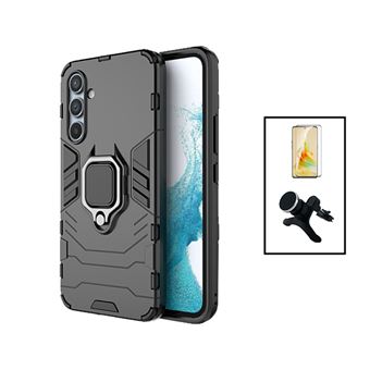 Kit Phonecare Película de Vidro Temperado 5D Full Cover + Capa 3X1 Military Defender + Suporte Magnético de Carro Reforçado para Samsung Galaxy A35 5G | Preto - 1