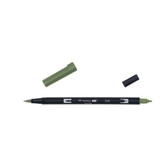 Marcador Tombow ABT Dual Brush Pen - Verde Cinza - 1