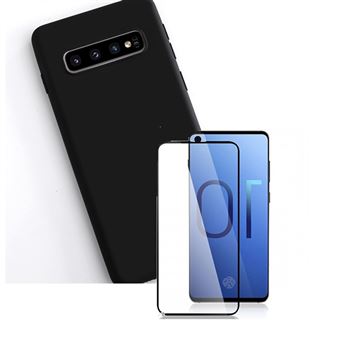 Kit Película de Vidro 5D Full Cover e Capa Silicone Líquido Phonecare para Samsung S10 Plus - 1