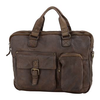 Pasta em Pele Genuína MP OSLO C260008 em Castanho Ruf - 1