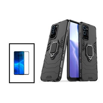 Kit Phonecare Película de Vidro Temperado GorilasGlass + Capa de Proteção Militar Magnética para Oppo A56 5G - Preto - 1
