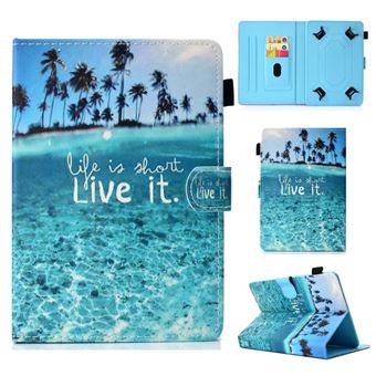 Capa PU 10 Polegadas Universal Mar Azul para Apple iPad 9.7/Lenovo Tab 4 10 Plus + - 1