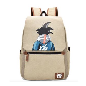 Mochila Escolar Lona DreamWorks | Dragon Ball | 30 x 13 x 42 cm | Bege 1042 - 1