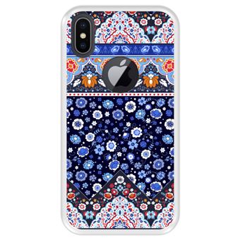 Capa Tpu Hapdey para Iphone X - Xs | Design Padrão Tribal de Tapete Indiano - Transparente