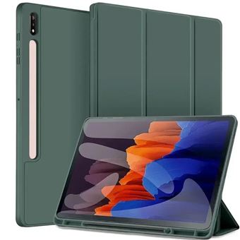Capa livro folio Antiimpacto com suporte caneta para Samsung Galaxy Tab S9 11.0 | Verde - 1