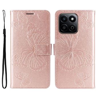 Capa ZURSANA para Honor X7C 4G | Tipo Borboleta em Pele PU | Porta-Cartões Magnético | Vermelho - 1