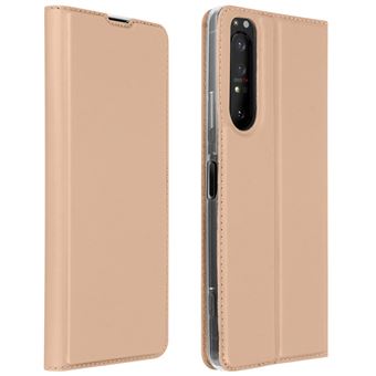 Capa de Proteção Avizar para Sony Xperia 1 2 Pro Folio | Porta-Cartões de Suporte - Champagne - 1