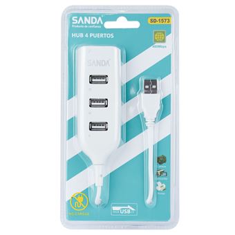 Adptador Sanda SD-1573 | Spliter USB para 4x USB - Branco - 1