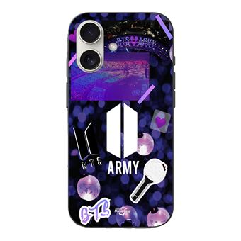 Capa Maniacase para Iphone 16 Plus é o logótipo do exército dos BTS Bangtan Subs - 1