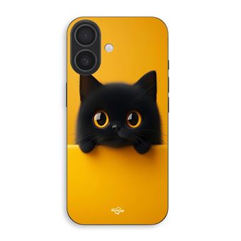 Capa Maniacase para iPhone 16 Plus | Gato fofo fundo laranja - 1