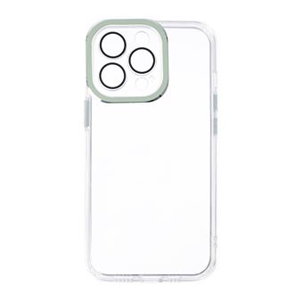 Capa skyhe para Apple iPhone 12 Pro | Clear Chrome Close | Transparente + Verde Claro - 1