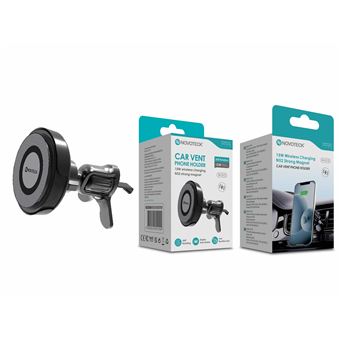 Suporte de Telemóvel para Saída de Ar com Carregamento Sem Fios de 15W NOVOTECK W-013 | Íman Forte N52 e Rotação 360º - 1