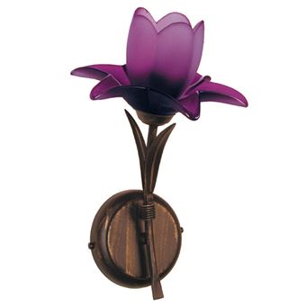 Candeeiro de Parede Tosel Tulipano | 20 cm | 1 Luzes - Marrom e roxo - 1