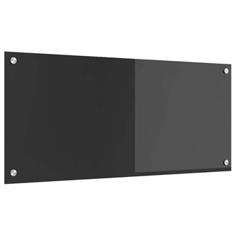 Painel de cozinha vidaXL | Cinza Escuro 90 x 40 cm | vidro temperado - 1