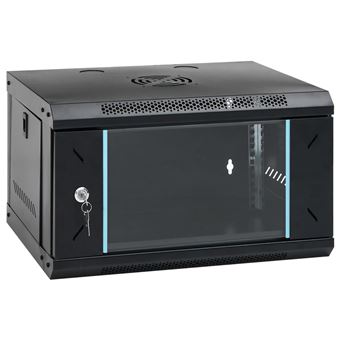 Armário bastidor de parede vidaXL | 6U 19" IP20 53x40x30 cm - 1
