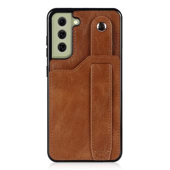 Capa e Tpu + Pu magunivers Função de Bloqueio Rfid com Muleta para Pulseira e Porta-Cartão Castanho para Samsung Galaxy S21 Fe 5G/S21 Fan edition - 1