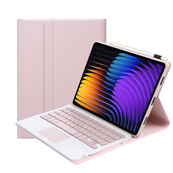 Capa com Teclado Bluetooth FOXDOCK para Xiaomi Pad 8 | Teclas Quadradas | Função Touchscreen | Rosa - 1