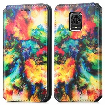 Capa PU Função de bloqueio RFID, absorção magnética com apoio, nuvem iridescente Magunivers para Xiaomi Redmi Note 9 Pro 4G/Note 9 Pro Max/Note 9S - 1