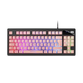 Teclado Gaming com Fios Mars Gaming MKAXPPT | Idioma: Português | Rosa - 1