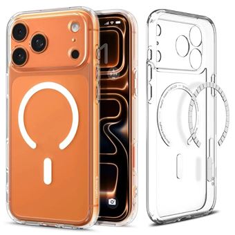 Capa para Telemóvel Spigen Ultra Hybrid (MagFit) | Transparente, Branco - 1