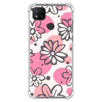 Capa Tumundosmartphone de silicone anti-choque para Xiaomi Redmi 9C design Flores 09 Desenhos - 1