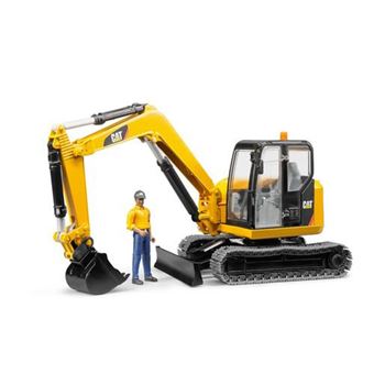 Mini Escavadora com Bruder Cat com Figura
