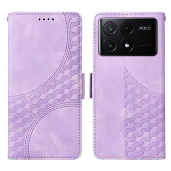 Capa FLOODKING para Xiaomi Poco X6 Pro | Design Acolchoado | Couro PU Premium | Roxo - 1