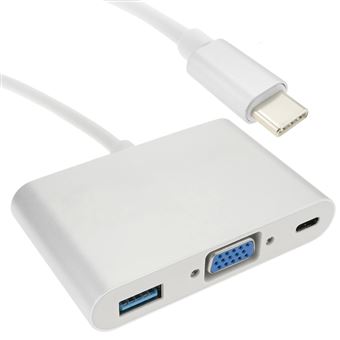 Conversor BeMatik USB 3.1 Tipo C para VGA e USB-C e USB-A - 1