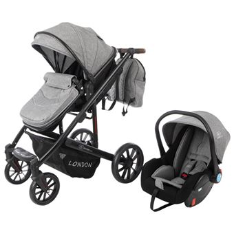 Carrinho de Bebé London Kinder Land | Cinzento - 1
