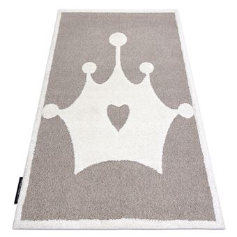 Tapete Infantil RugsX Moderno Joy Crown | Coroa  | Estrutural De Dois Níveis De Lã | Bege / Creme | 140X190 cm - 1
