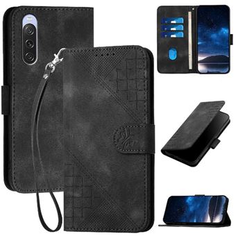 Capa Livro ZURSANA para Sony Xperia 10V 2023 | Couro PU Premium Magnético | Porta-cartões | Suporte | Preto - 1