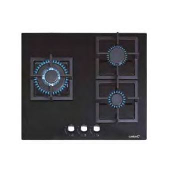 Placa a Gás CATA SCI 6021 BK | 59 cm | 3 Zonas | Preto - 1