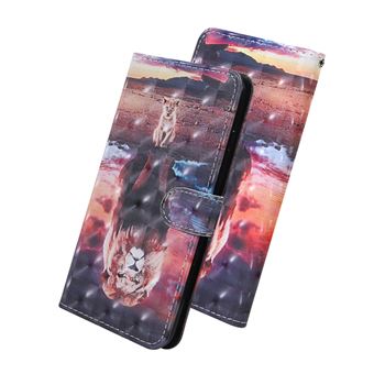 Capa Magunivers Pu Decoração com Pontos de Luz Padronizada com Suporte Magnético Leão para Samsung Galaxy A31
