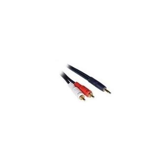 C2G 3m Velocity 3.5mm Stereo Male to Dual RCA Male Y-Cable - 1