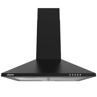 Exaustor de Parede Ciarra 201BK60 | 60 cm | 370 m³/h | 3 Velocidades | 63dB | A++| Preto - 1