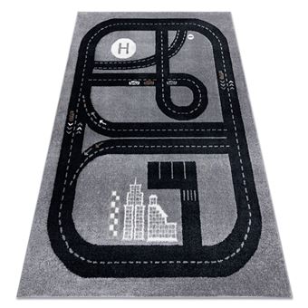 Tapete Infantil RugsX Fun Track |  Rua |  Cidade | Cinzento | 120X170 cm - 1