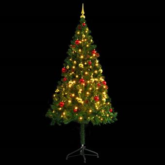 Árvore de Natal Artificial vidaXL com Enfeites e Luzes Led | 180 cm - Verde  - Árvores de Natal - Compra na 
