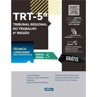 Técnico Judiciário Do Tribunal Regional Do Trabalho 5 Região - 1