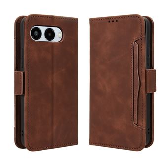 Capa FOXDOCK Protetora para T-Mobile T Phone 3/Telekom T Phone 3 | Suporte e Flip de couro PU | À Prova de Choque | Castanho - 1