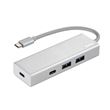 hub de interface Hama Aluminium USB 3.1 (3.1 Gen 2) Type-C 5000Mbit/s Prateado