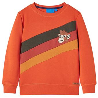 Sweatshirt para criança | vidaXL | laranja 140 | 9 a 10 anos - 1