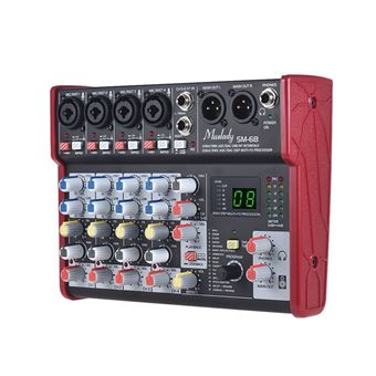Mesa de Mistura Muslady by Goeik SM-68 de 6 Canais com Placa de Som USB e 16 efeitos - 1
