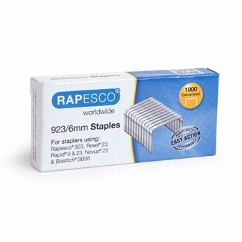 Rapesco 923/6mm Pacote de agrafos 1000 staples  Prateado - 1