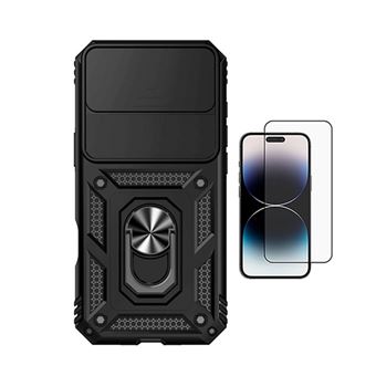 Kit Película de Vidro Temperado Gorilasglass + Capa de Proteção Militar Magnética Janela GIFT4ME para Apple iPhone 17 Air | Preto - 1