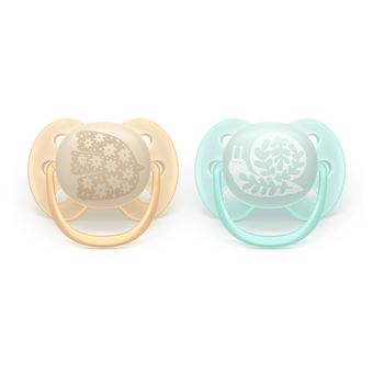 Chupeta Ultra Macia Philips AVENT Pacifier SCF091/41 ultra soft | Azul, Amarelo - 1
